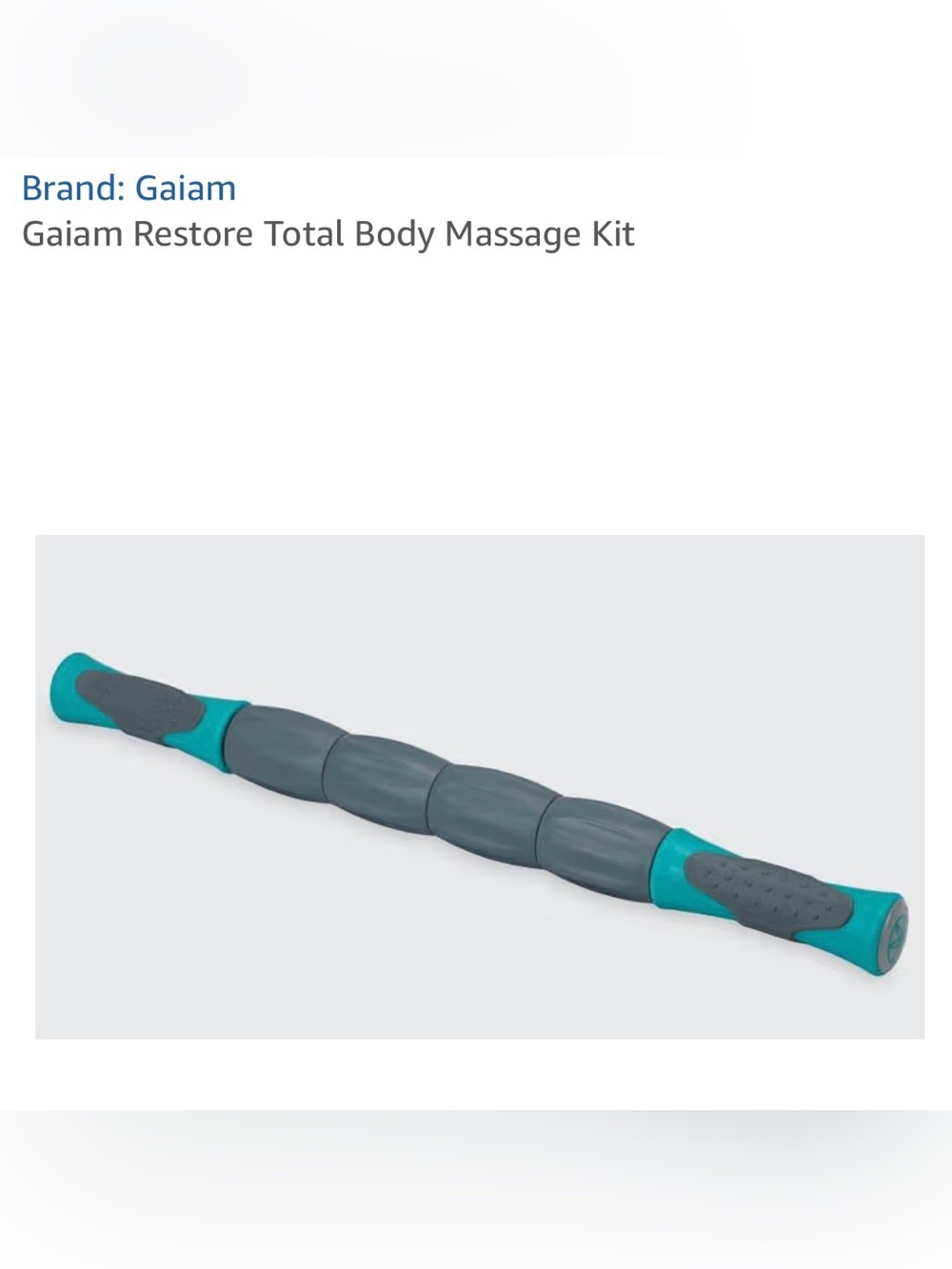 Brand New Body Massage Roller Stick - Teal and Dark Gray
